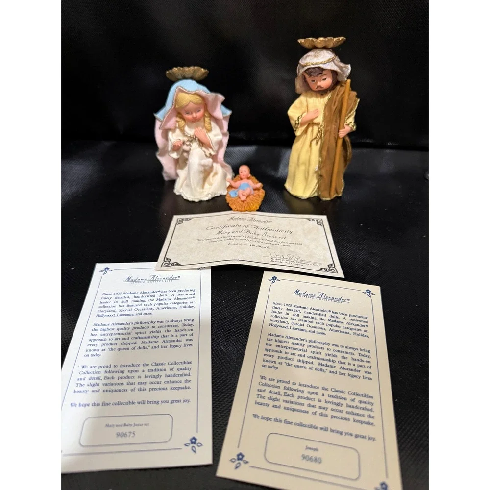 Madame Alexander Nativity‎ Scene Mary Joseph Baby Jesus Figurines Set